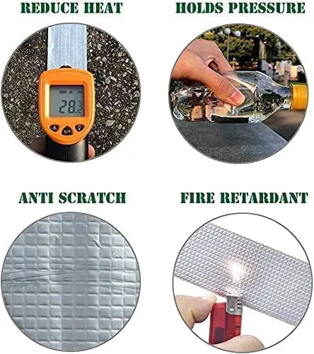 Banda Adeziva Durabila, Rezistenta La Apa si Temperaturi Inalte, Pentru Reparatii si Izolatii, 10 cm x 5 m, 1+1 CADOU Doimeseriasi.ro