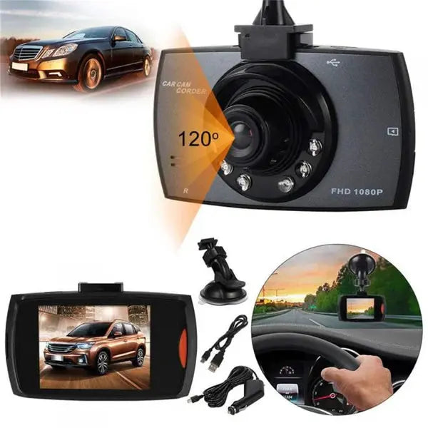 Camera de Bord DVR HD Night Vision, Ecran 2.7 inch, Senzor de miscare + Card 64 GB CADOU Doimeseriasi.ro