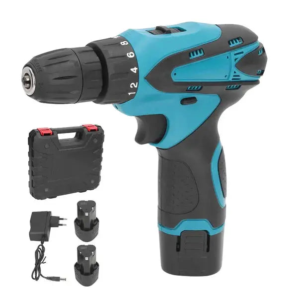 Bormasina Electrica, Cu 2 Acumulatori 12V, 24 Accesorii + Geanta De Transport CADOU Doimeseriasi.ro