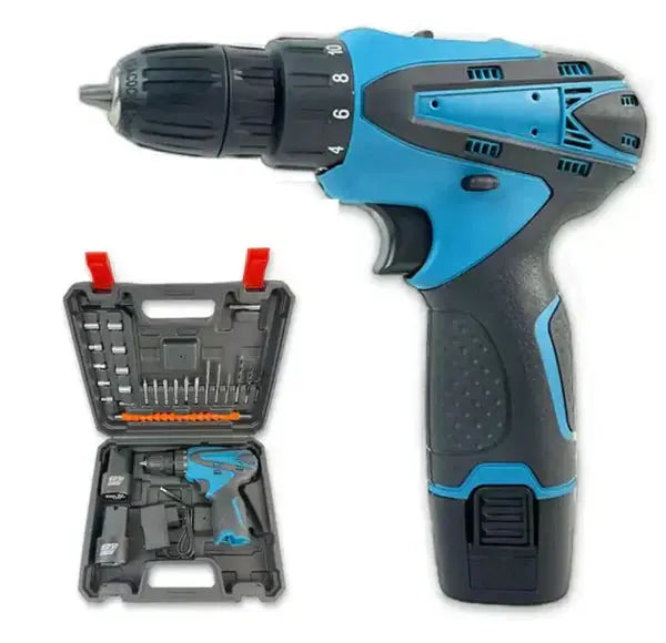 Bormasina Electrica, Cu 2 Acumulatori 12V, 24 Accesorii + Geanta De Transport CADOU Doimeseriasi.ro