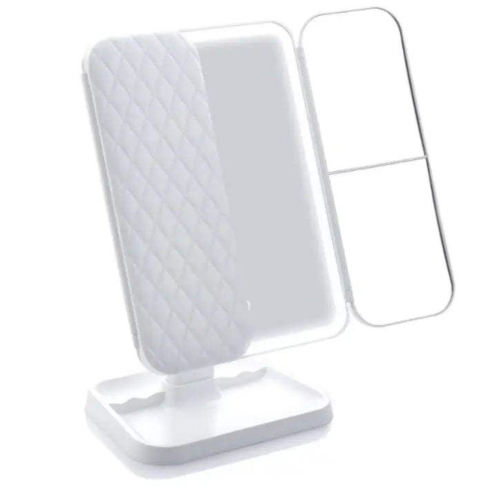 Oglindă Profesională pentru Machiaj cu LED, Zoom 2X/3X/10X, Intensitate Reglabilă, USB Neamtul.ro