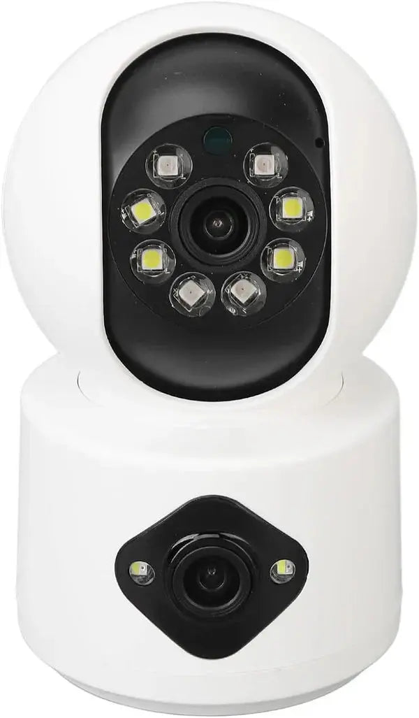 Camera De Supraveghere, Full HD, Conexiune WIFI, 2 Lentile, Senzor de Miscare, Cu Difuzor si Microfon, Rotire 360° Doimeseriasi.ro