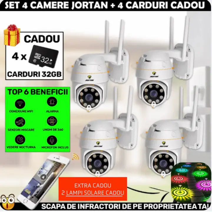SET 4 X Camera Smart Color Jortan Surveillance4® Wifi Neamtul.ro