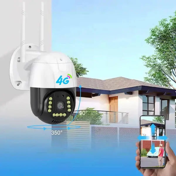 Camera De Supraveghere Cu Conexiune SIM 4G, Night Vision, Senzor de Miscare, Rotativa 360 grade, Cu Aplicatie Pentru Telefon Neamtul.ro