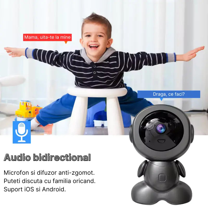 Camera ROBOT WiFi, Microfon, Infrarosu, Detectie Miscare Glorio