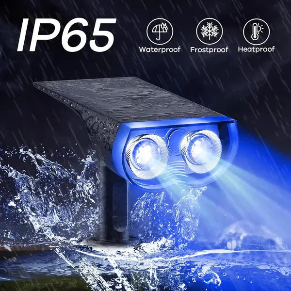 Lampa Solara RGB cu LED-uri Colorate, Panou Solar, Sistem de Prindere, 7 Culori, Pornire si Oprire Automata Doimeseriasi.ro
