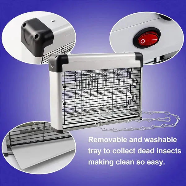 Capcana Electrica Pentru Insecte, Cu 2 Neoane UV, Putere 60W, Tavita Pentru Colectare Doimeseriasi.ro