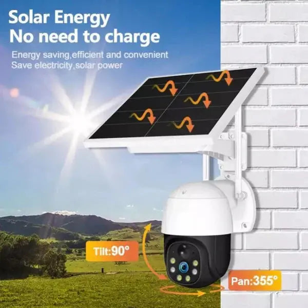 Camera de Supraveghere WiFi, Solara, Pentru Exterior, Vedere de Noapte, Grad Protectie Apa IP66, 2 Antene Doimeseriasi.ro
