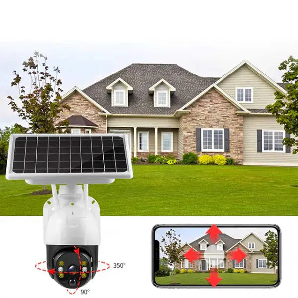 Camera de Supraveghere WiFi, Solara, Pentru Exterior, Vedere de Noapte, Grad Protectie Apa IP66, 2 Antene Doimeseriasi.ro