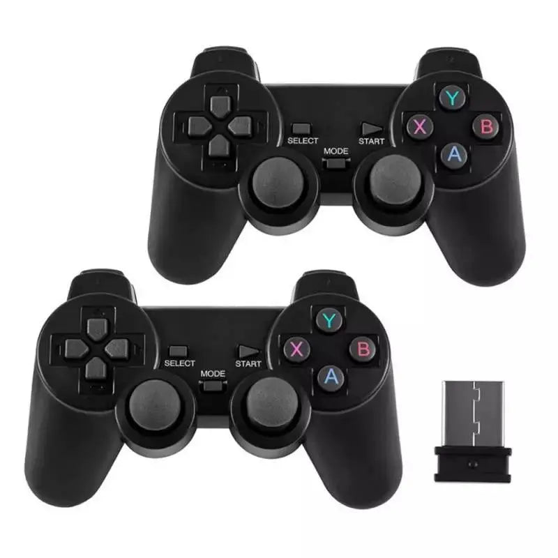 Consola jocuri tip stick, cu 10000 de jocuri incorporate, cu 2 controler wireless,  iesire HDMI, se poate conecta la TV, Box/PC/Laptop/Proiector, negru Doimeseriasi.ro