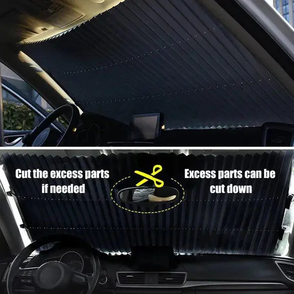 Parasolar Auto Tip Acordeon, Universal, Retractabil, Cu Fixare Prin Ventuze, 65 cm Doimeseriasi.ro