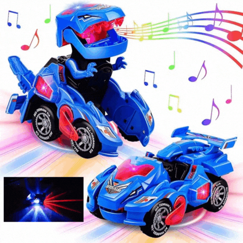Dinozaur Transformer, Cu Muzica si Lumini, Interactiv, Rosu Doimeseriasi.ro