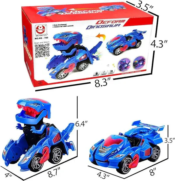 Dinozaur Transformer, Cu Muzica si Lumini, Interactiv, Rosu Doimeseriasi.ro