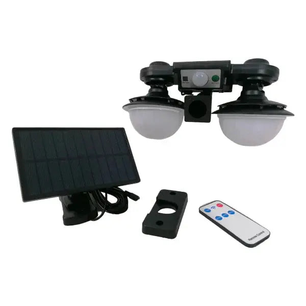 Lampa Solara Cu Panou Separat, Cu Senzor de Miscare si Telecomanda, Rezistenta La Intemperii Doimeseriasi.ro