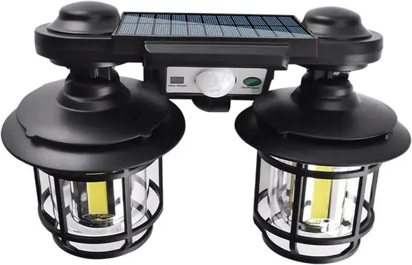 Felinar Dublu Cu Incarcare Solara, Super Luminos, 192 LED-uri COB, Cu Senzor de Miscare si Telecomanda, Impermeabil Doimeseriasi.ro