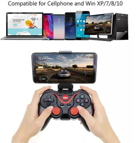 Gamepad Bluetooth Pentru Telefon , Tableta , PC , Smart TV , Smart Box Cu Acumulator Doimeseriasi.ro