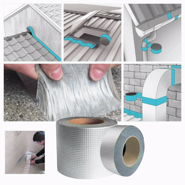 Banda Adeziva Durabila, Rezistenta La Apa si Temperaturi Inalte, Pentru Reparatii si Izolatii, 10 cm x 5 m, 1+1 CADOU Doimeseriasi.ro