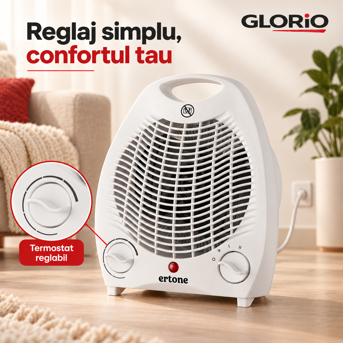 Termostat reglabil al aerotermei Ertone ERT-265AB - Glorio