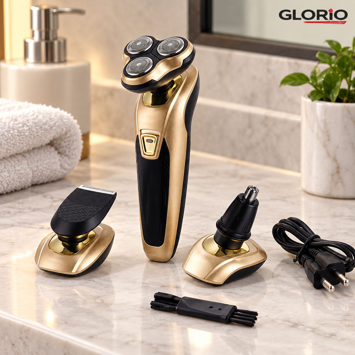 Aparat de ras electric 3 in 1, trimmer si nas/urechi - Glorio - 5