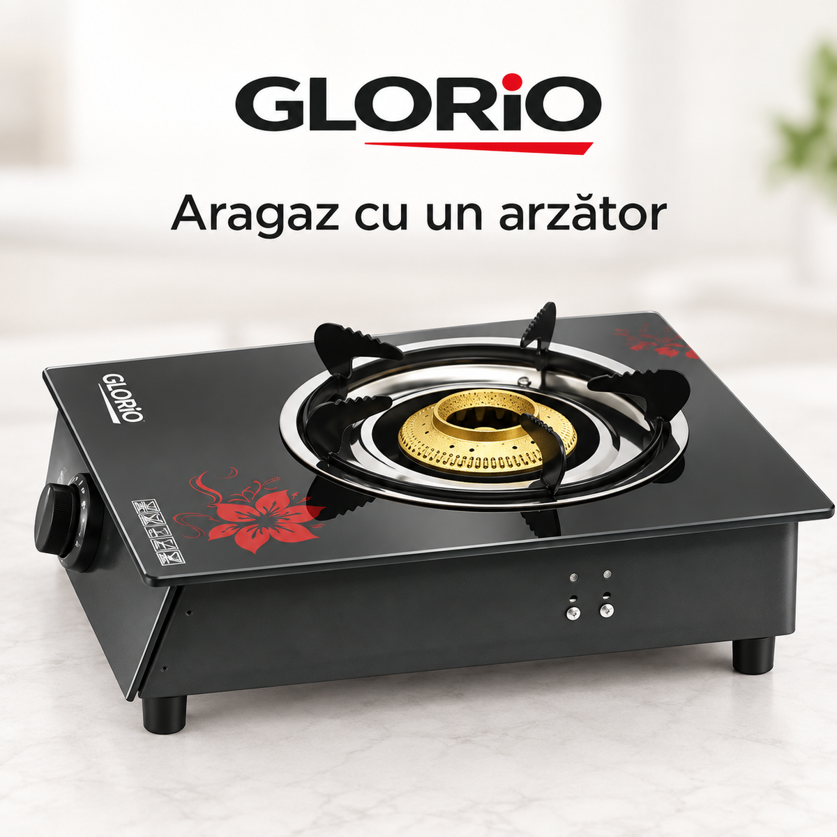 Aragaz pe Gaz cu 1 Arzător, 21 × 21 × 9 cm – Glorio – imagine de prezentare 4