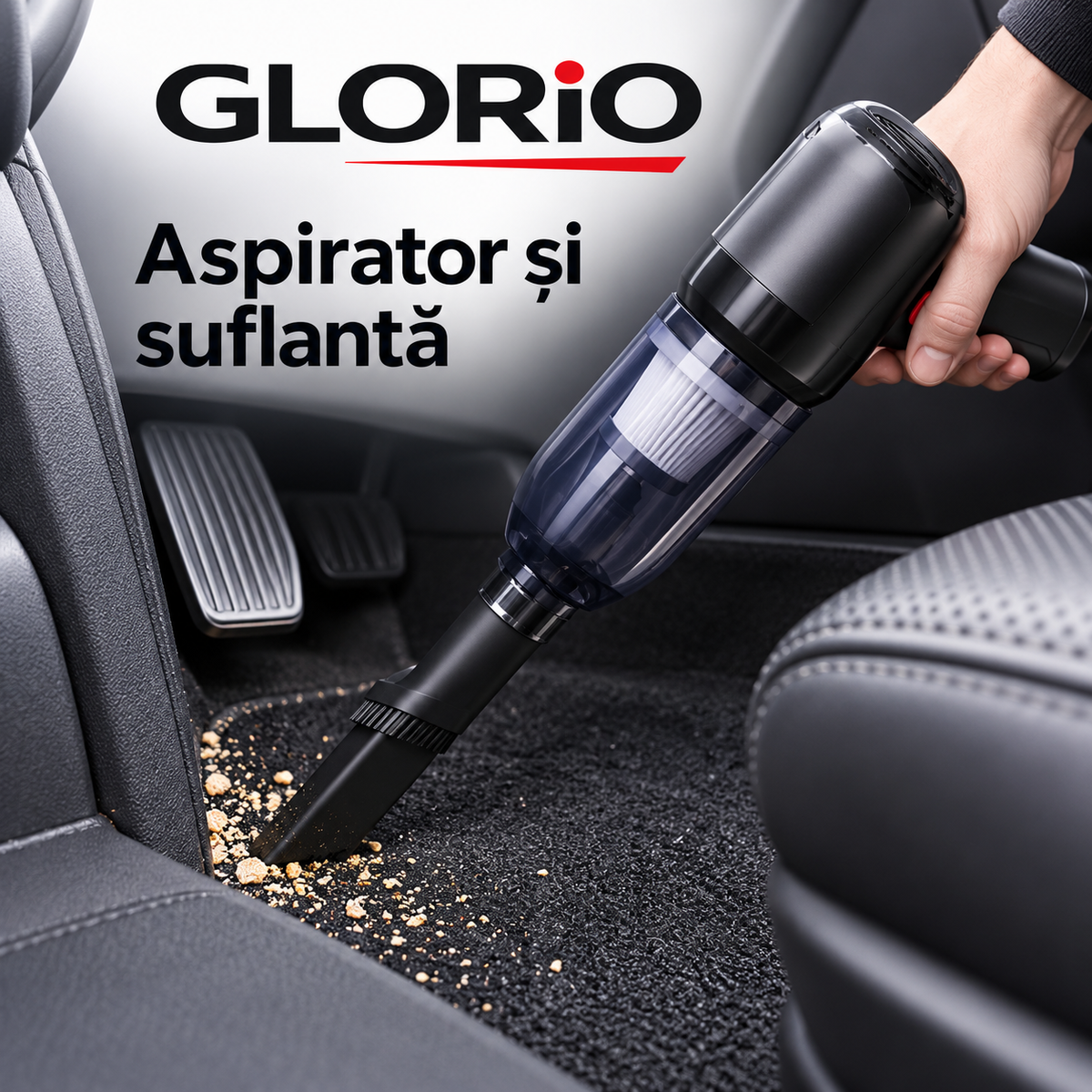 Aspirator și Suflantă Portabilă 2 în 1 pentru Auto – Glorio – imagine de prezentare 4