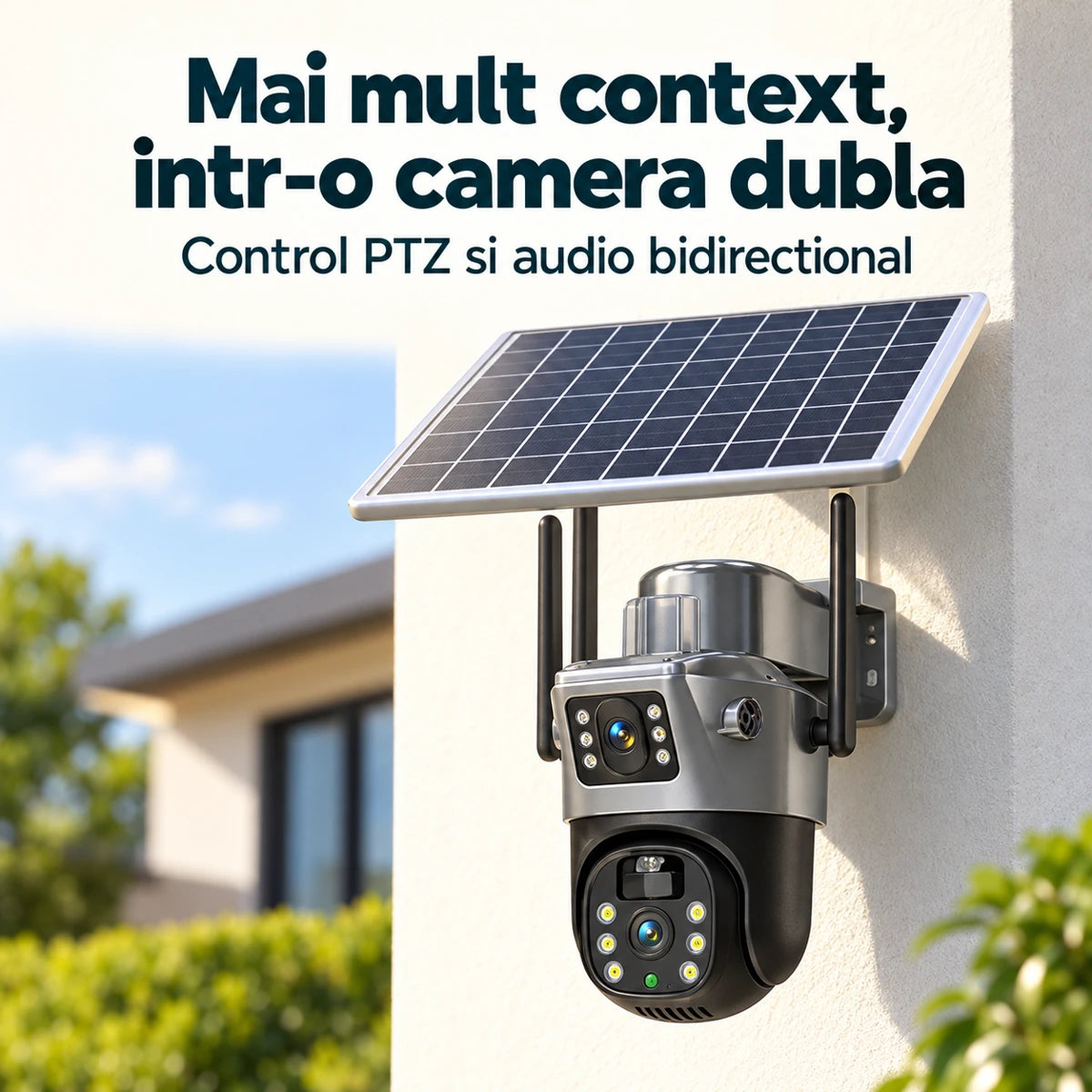 Mai mult context, intr-o camera dubla - Control PTZ si audio bidirectional