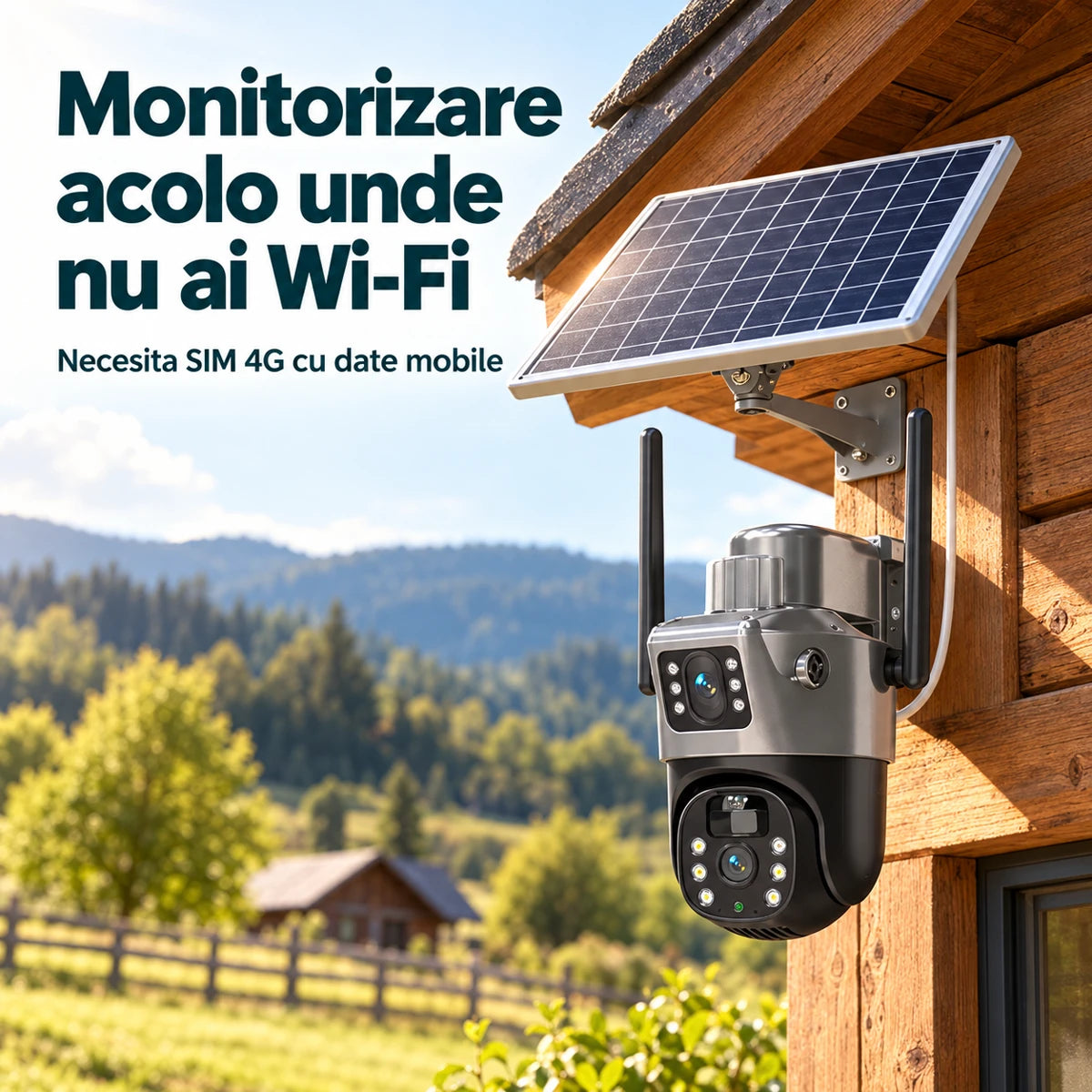Monitorizare acolo unde nu ai Wi-Fi - Necesita SIM 4G cu date mobile