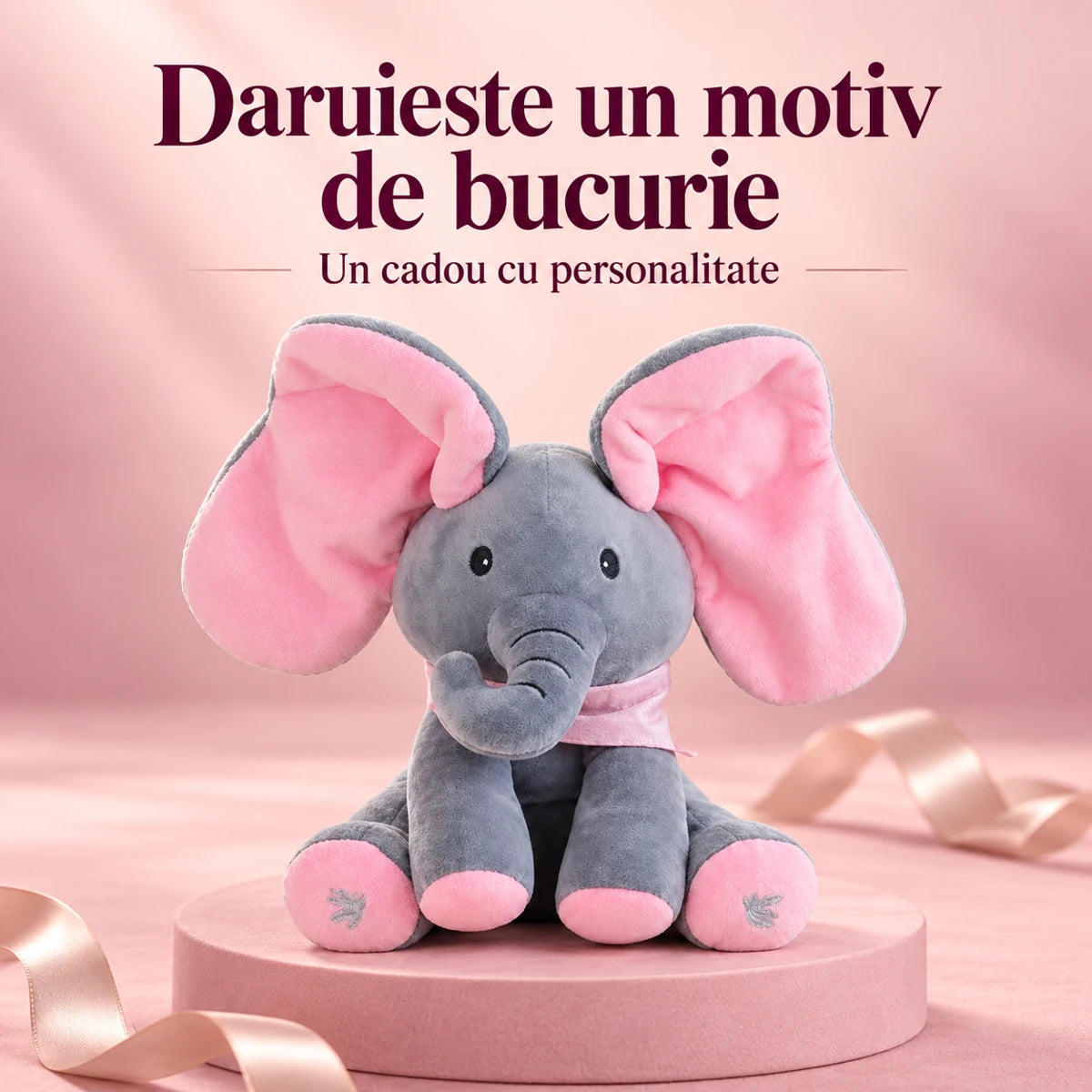 Elefant Cucu Bau - Daruieste un motiv de bucurie. Un cadou cu personalitate