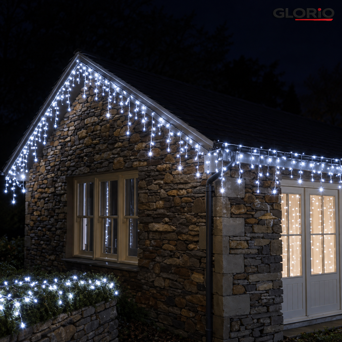 1+1 Gratuit - Instalatie franjuri FLASH 12 m, 240 LED - Pachet 2 bucati - 2