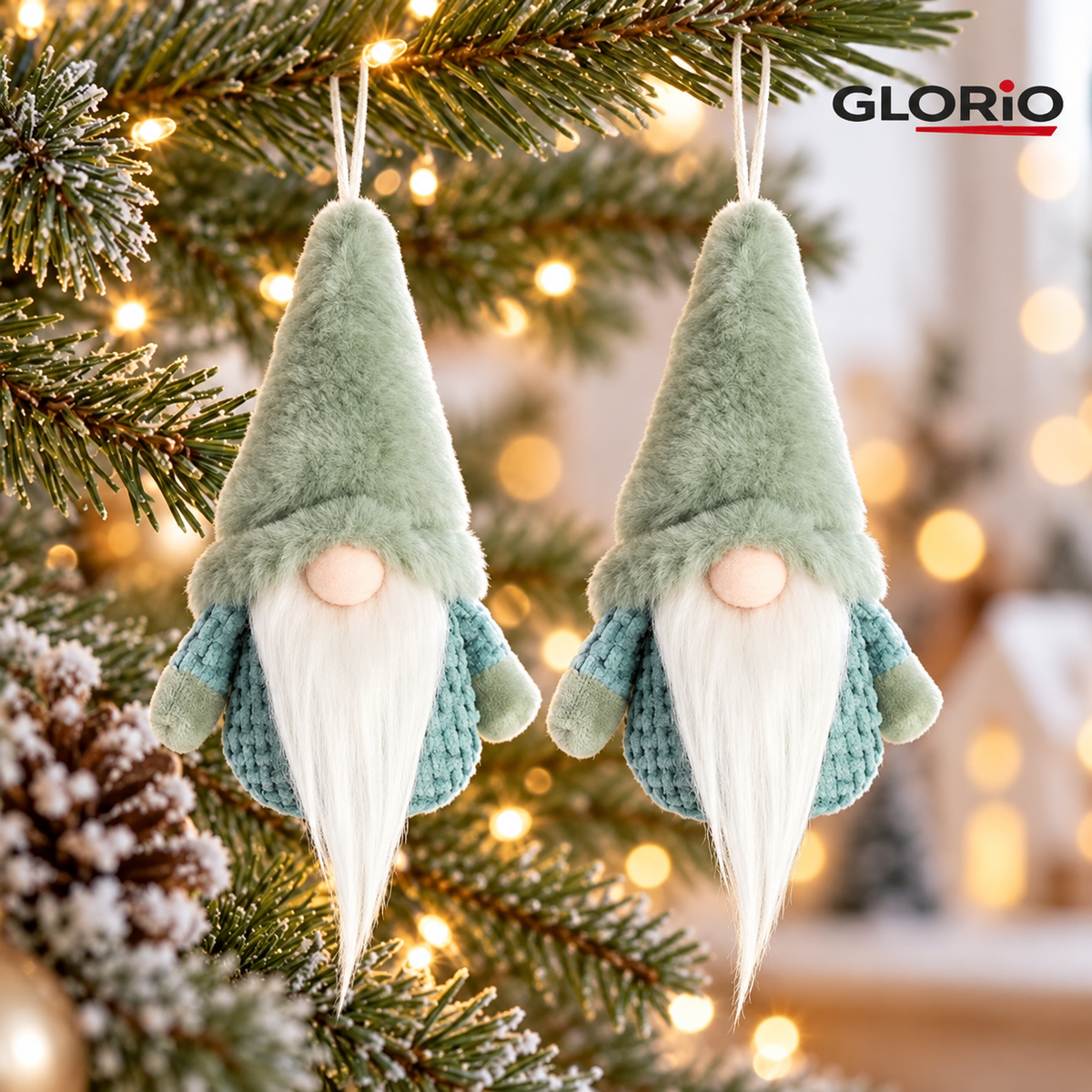 1 + 1 GRATIS - Pachet 2 ornamente Gnome GLORIO pentru brad, 4 variante - 3