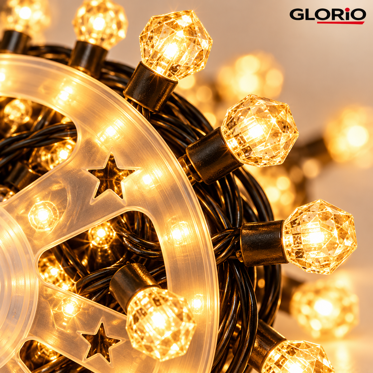 Instalatie Glorio 50m 240 LED Crystal alb cald 2