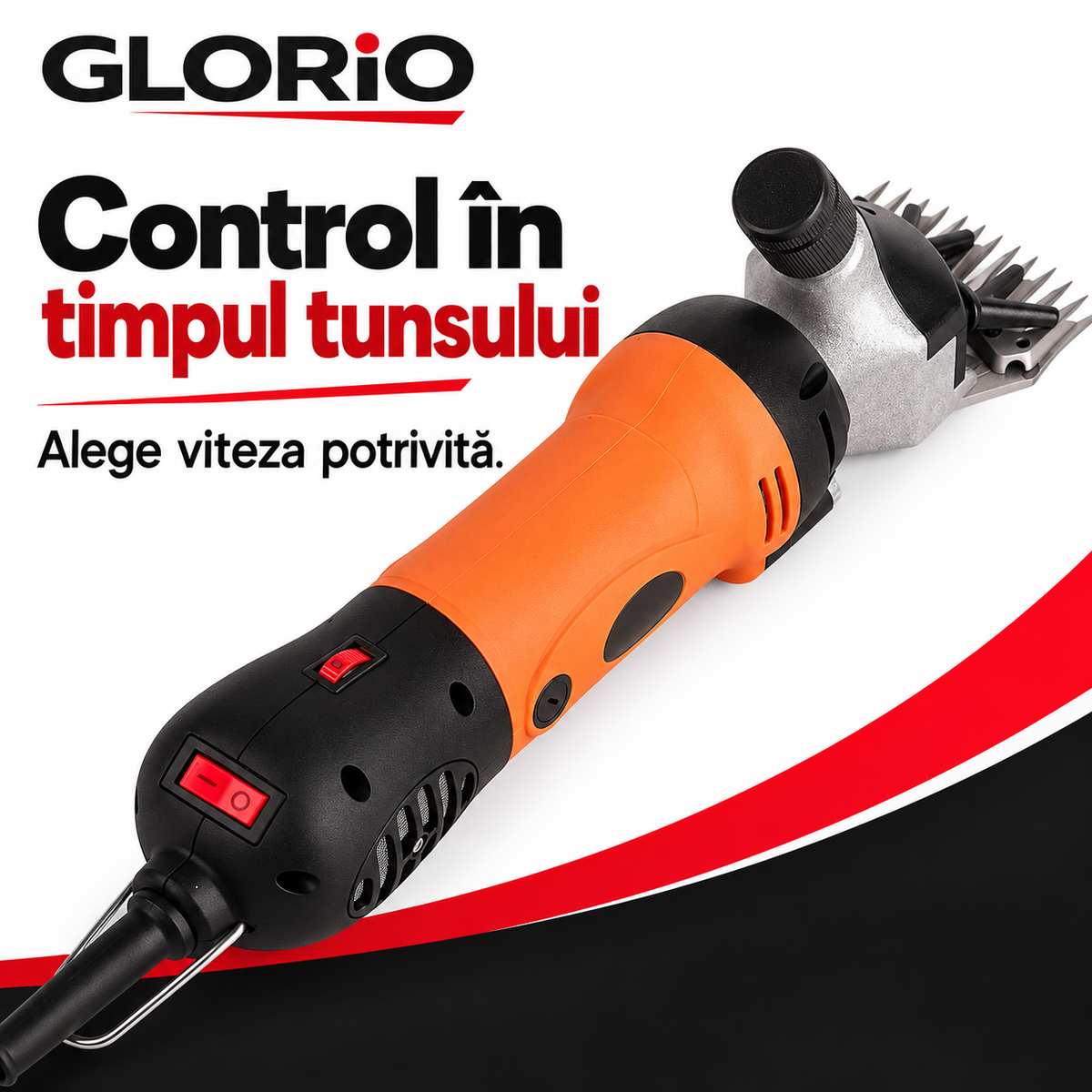 Mașină de tuns oi Glorio – Control în timpul tunsului