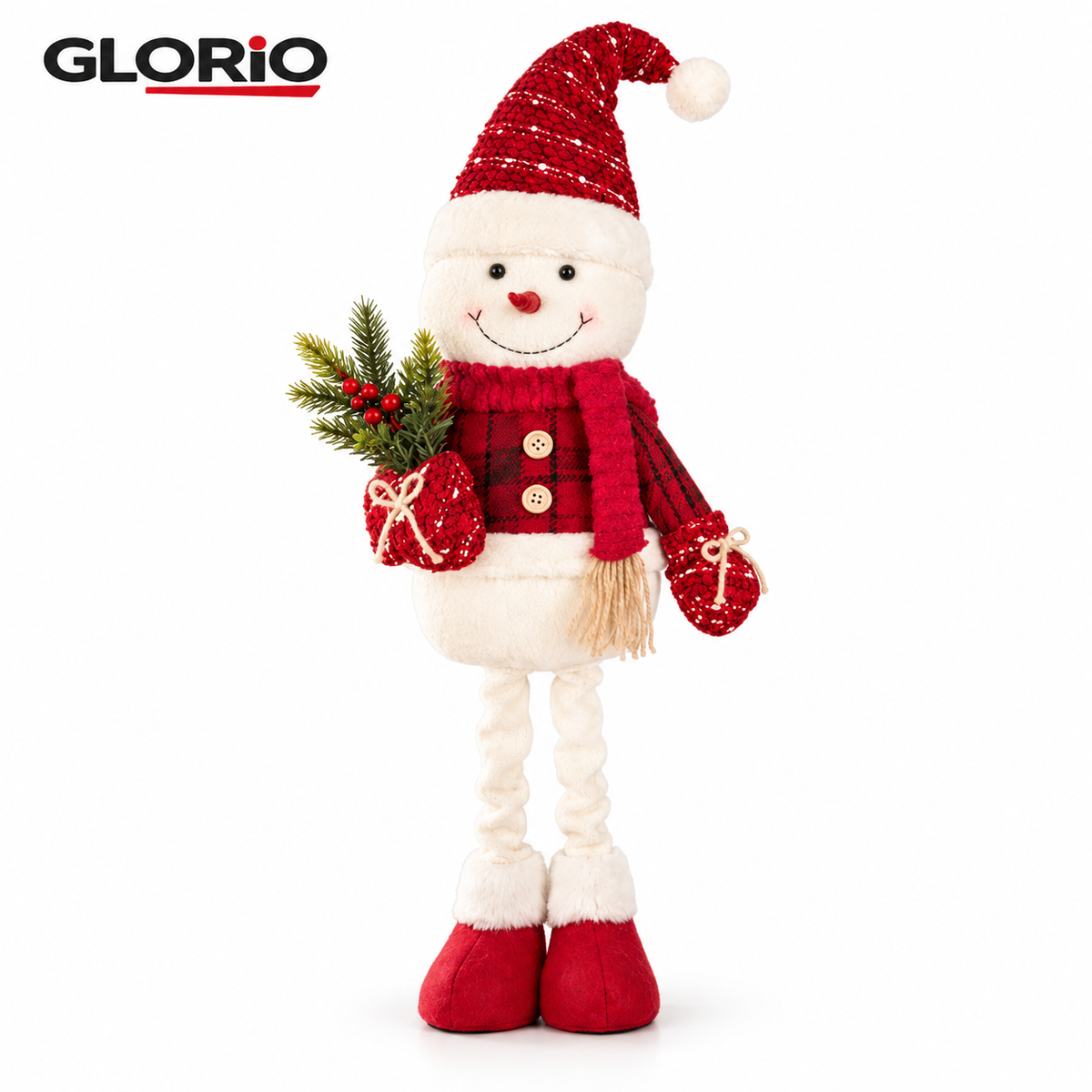 Om de zapada decorativ GLORIO, 76 cm, jacheta rosie - 2