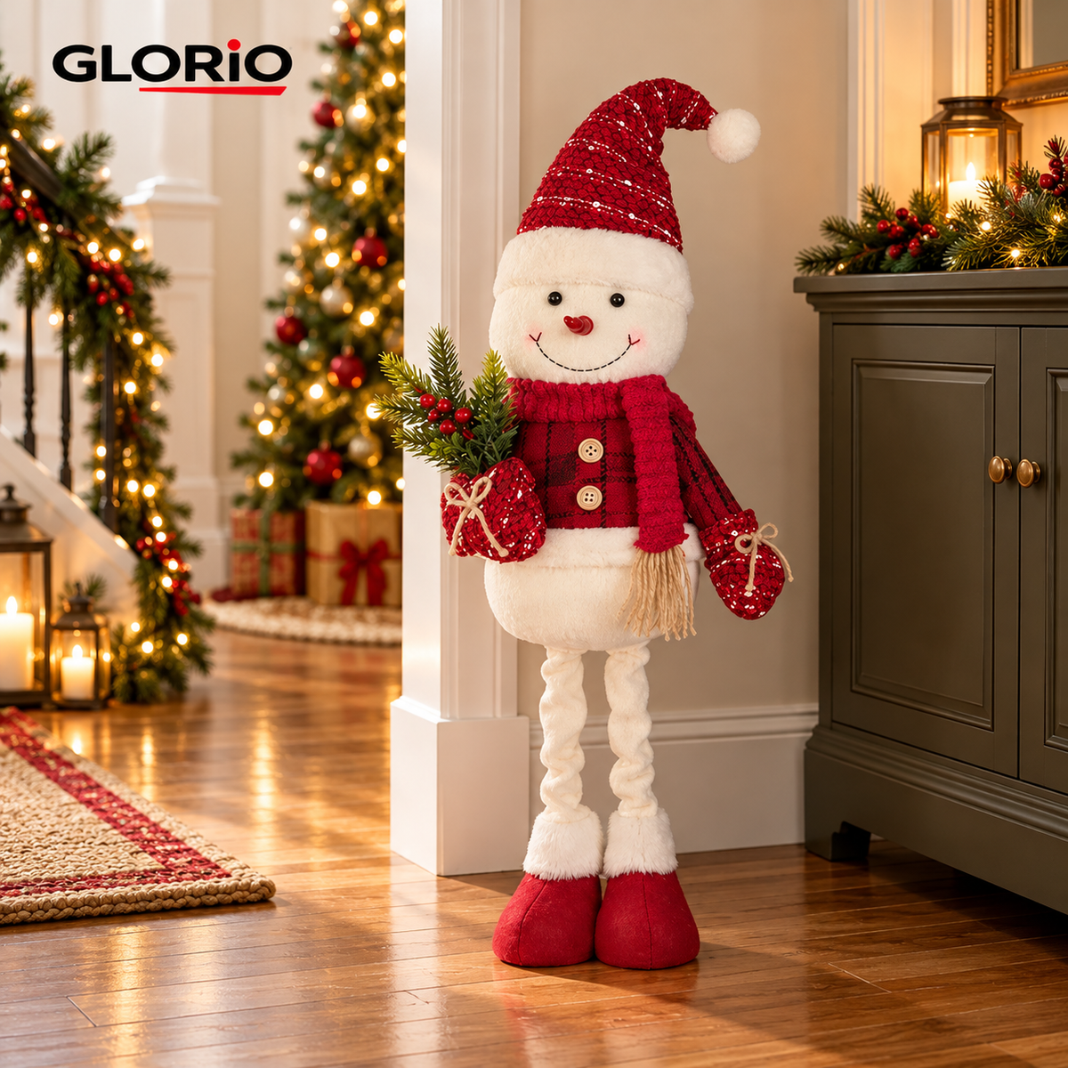 Om de zapada decorativ GLORIO, 76 cm, jacheta rosie - 3