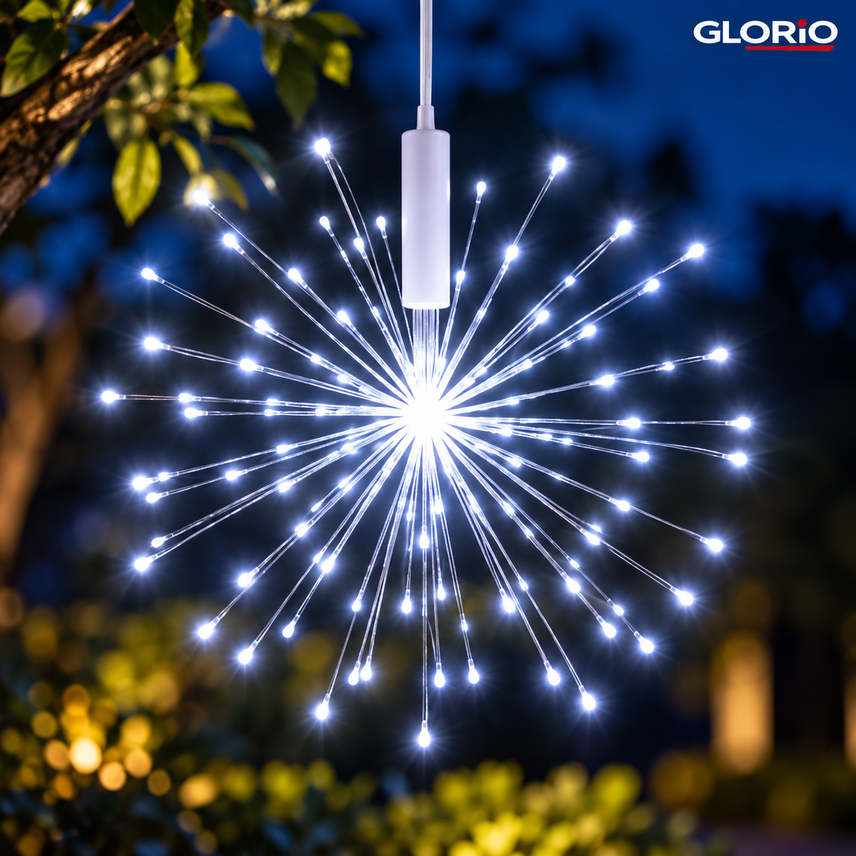 Instalatie solara tip artificii, 450 LED-uri, telecomanda - Glorio - 3