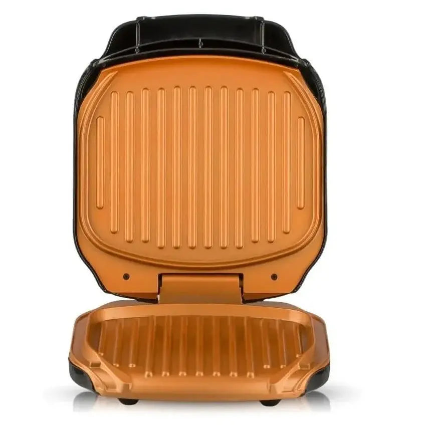 Gratar electric, RAF R522, 1000W, cu capac, placi antiaderente, 25x22x32 cm, negru Glorio