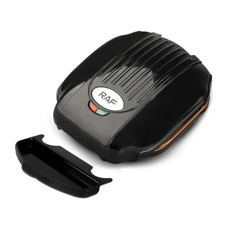 Gratar electric, RAF R522, 1000W, cu capac, placi antiaderente, 25x22x32 cm, negru Glorio