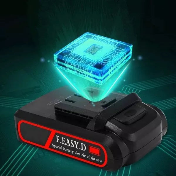 PROMO Bundle: 24V Cordless Mini Electric Saw, 2x Battery + 2x Chain + 2x Blade, 4 Inch + FREE 25cm file