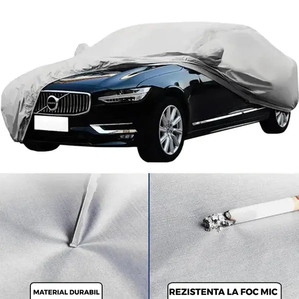 Prelata Universala Pentru Autoturisme, Acopera Complet Masina, Usor de Depozitat, Gri Neamtul.ro