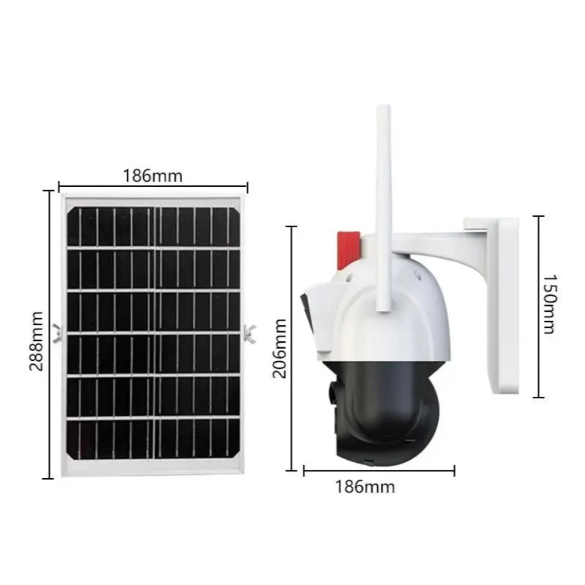 Cameră Solară Dublă | SIM 4G | Smart AI V380-Pro + Card 32GB Glorio