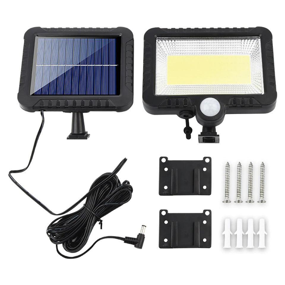 Set 4 Lămpi Solare 120W cu Senzor de Lumină și Mișcare Leduri COB + Telecomandă Glorio