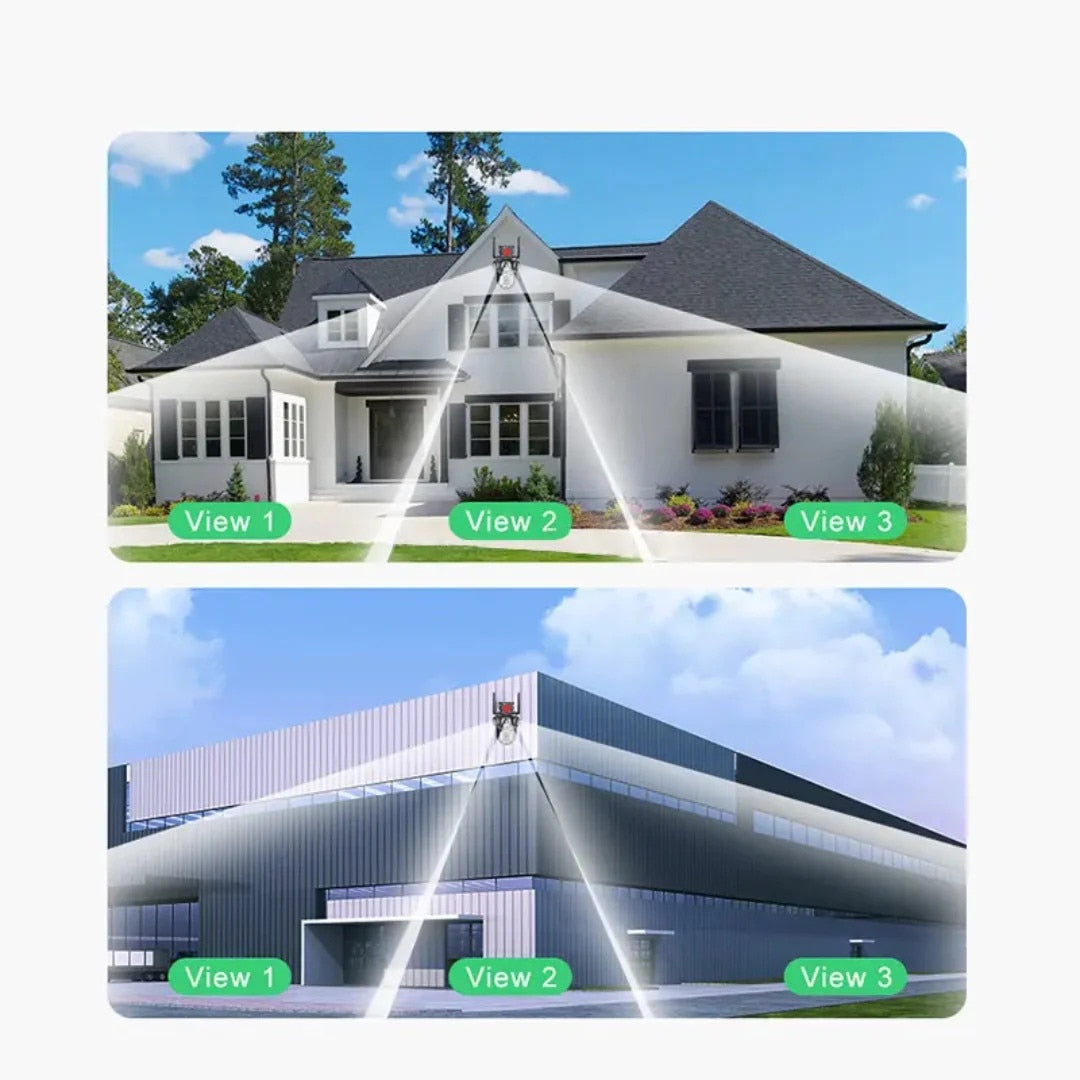 Camera de supraveghere Tripla WIFI/4G Zoom 10X, Rezolutie 4K, Detectie umana, Urmarire automata, IP66 Glorio
