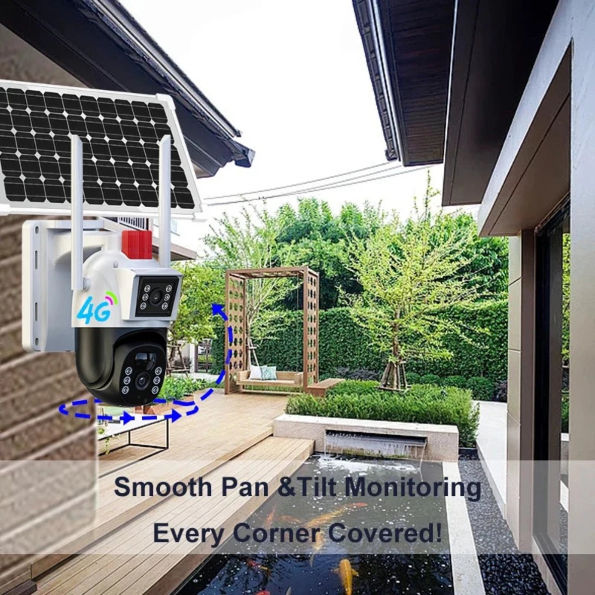 Cameră Solară Dublă | SIM 4G | Smart AI V380-Pro + Card 32GB Glorio