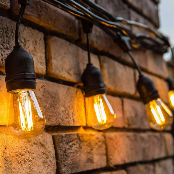 Ghirlandă Luminoasă Hibrid | Incărcare Solară + Priză | 10 Metrii și 10 Becuri 3W, E27 Glorio