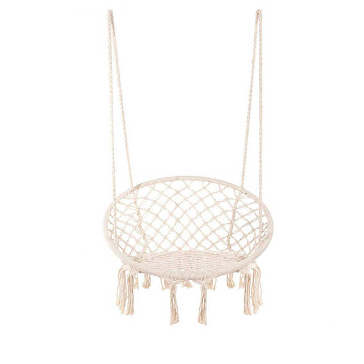 Leagăn Suspendat cu Franjuri, Bumbac Împletit, 150kg, Interior/Exterior Glorio