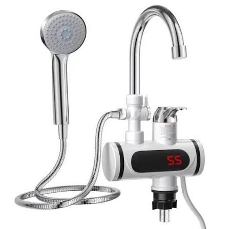 Robinet electric cu incalzire instantanee a apei, putere 3KW, afisaj LCD al temperaturii Glorio