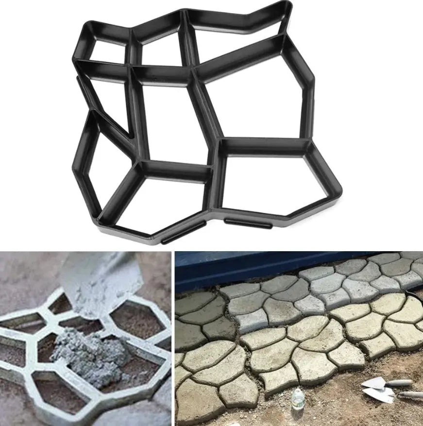 Matriță Pavaj Manual pentru Grădină și Curte – Formă Reutilizabilă din Plastic pentru Alei cu Aspect de Piatră Naturală Glorio