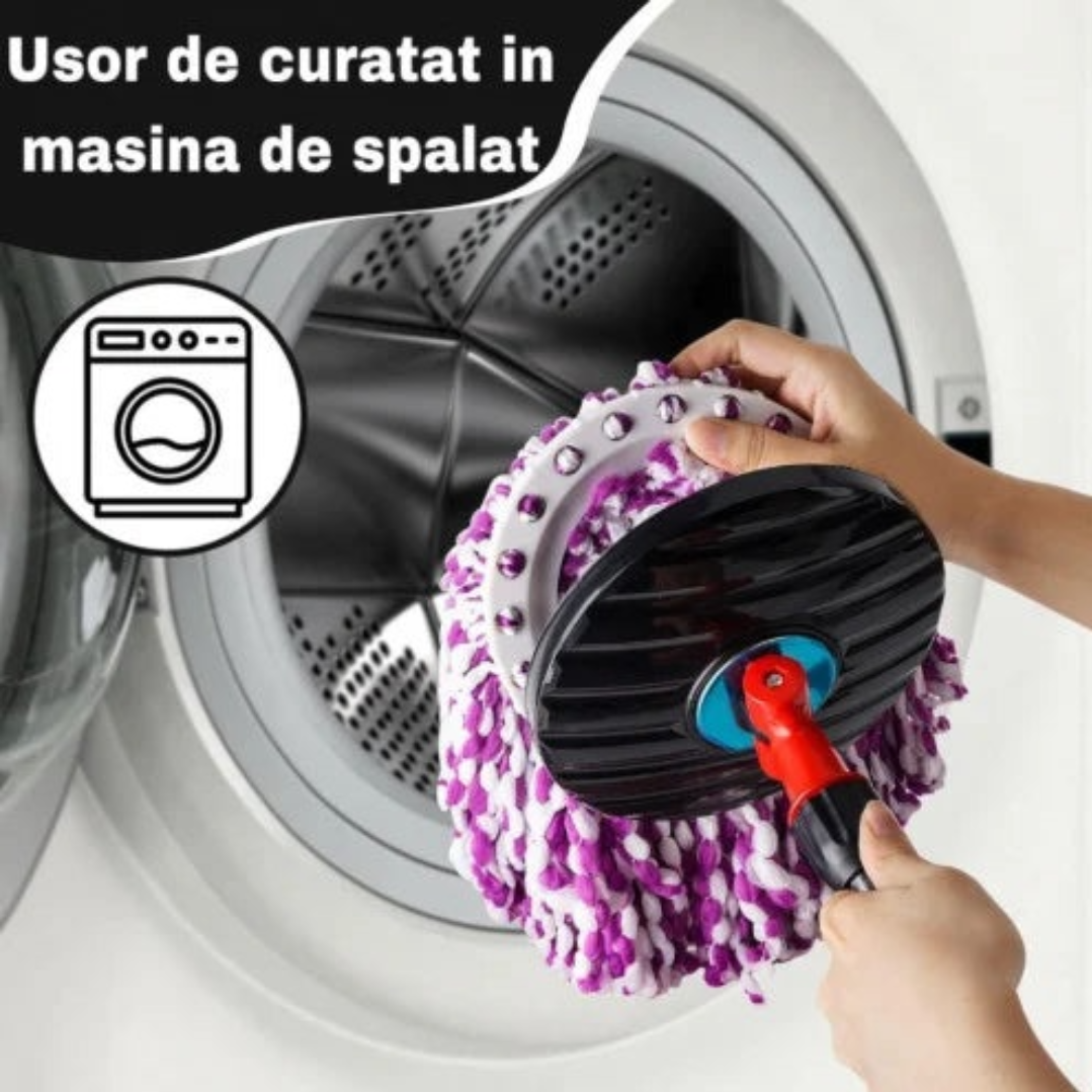 Set mop rotativ cu găleată și detergent pentru pardoseli cadou – Miros Alpin Glorio