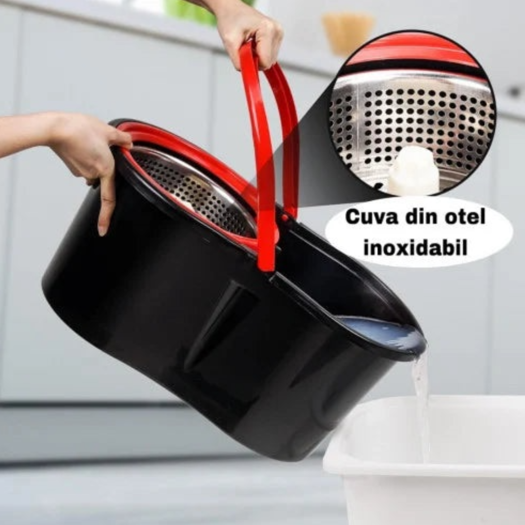 Set mop rotativ cu găleată și detergent pentru pardoseli cadou – Miros Alpin Glorio