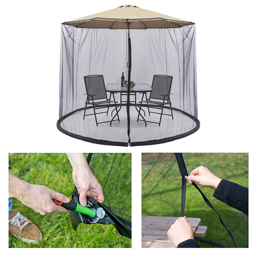 Plasă Anti-Țânțari pentru Umbrelă de Grădină – Protecție Completă împotriva Insectelor Glorio